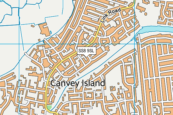 SS8 9SL map - OS VectorMap District (Ordnance Survey)
