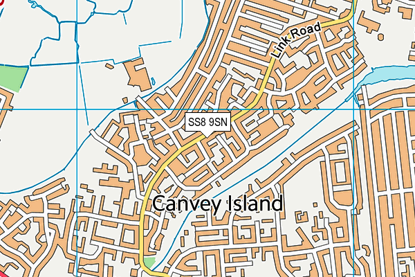 SS8 9SN map - OS VectorMap District (Ordnance Survey)