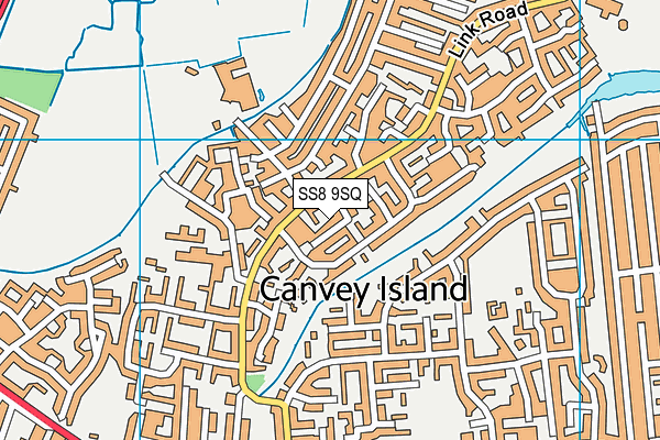 SS8 9SQ map - OS VectorMap District (Ordnance Survey)