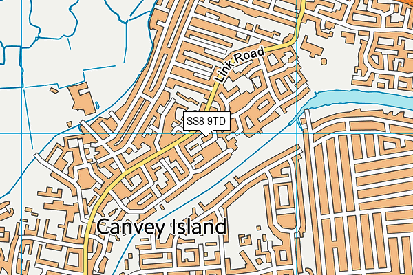 SS8 9TD map - OS VectorMap District (Ordnance Survey)