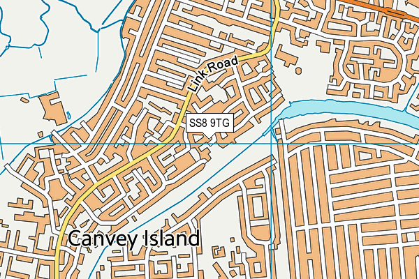 SS8 9TG map - OS VectorMap District (Ordnance Survey)