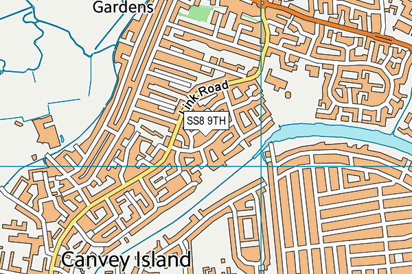 SS8 9TH map - OS VectorMap District (Ordnance Survey)