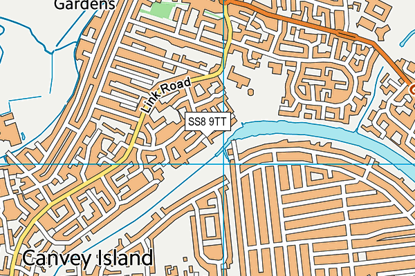 SS8 9TT map - OS VectorMap District (Ordnance Survey)