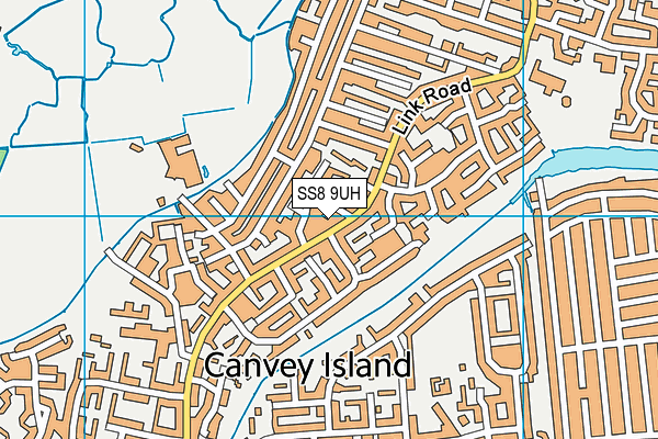 SS8 9UH map - OS VectorMap District (Ordnance Survey)