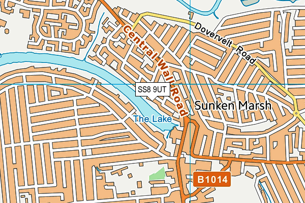 SS8 9UT map - OS VectorMap District (Ordnance Survey)