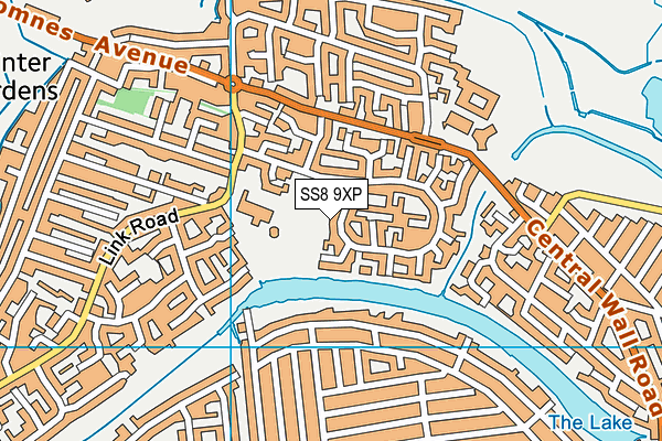 SS8 9XP map - OS VectorMap District (Ordnance Survey)