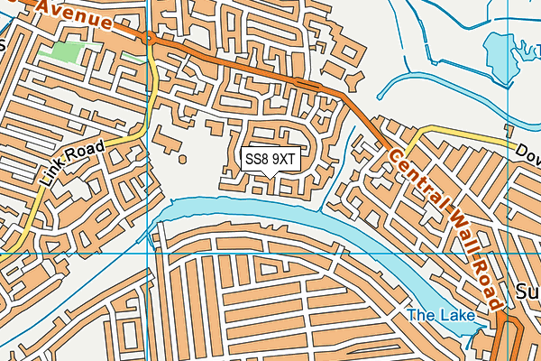 SS8 9XT map - OS VectorMap District (Ordnance Survey)