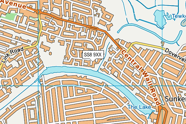 SS8 9XX map - OS VectorMap District (Ordnance Survey)