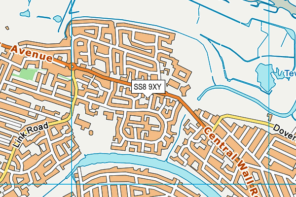 SS8 9XY map - OS VectorMap District (Ordnance Survey)