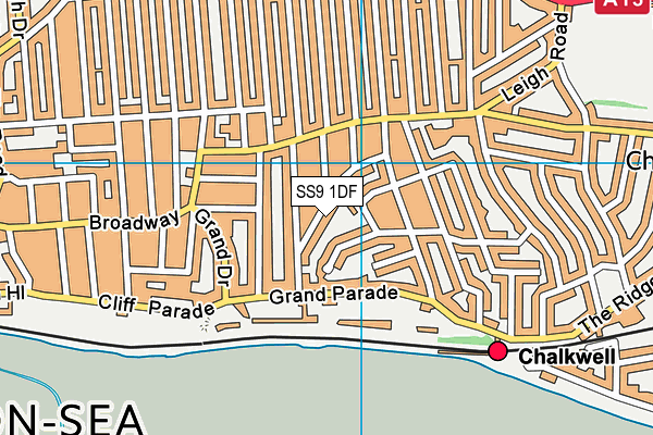 SS9 1DF map - OS VectorMap District (Ordnance Survey)