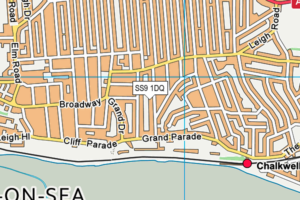 SS9 1DQ map - OS VectorMap District (Ordnance Survey)