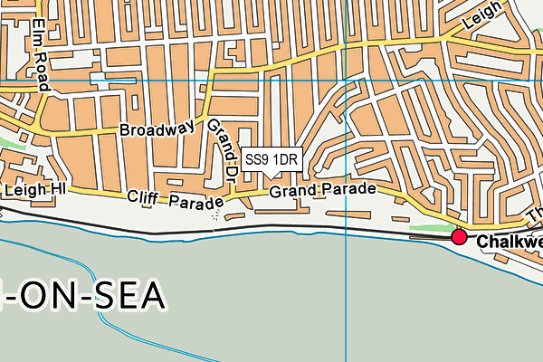 SS9 1DR map - OS VectorMap District (Ordnance Survey)