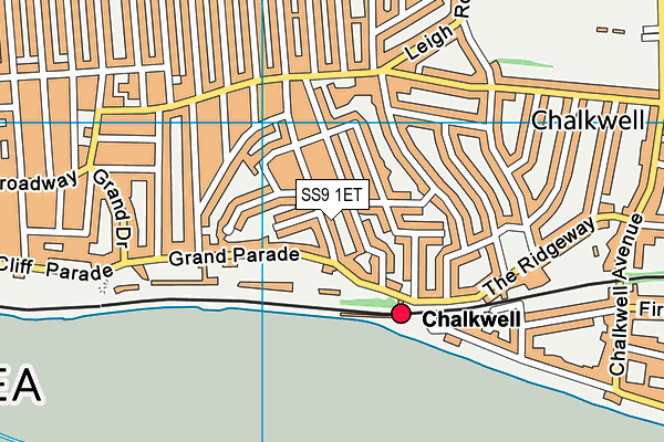 SS9 1ET map - OS VectorMap District (Ordnance Survey)