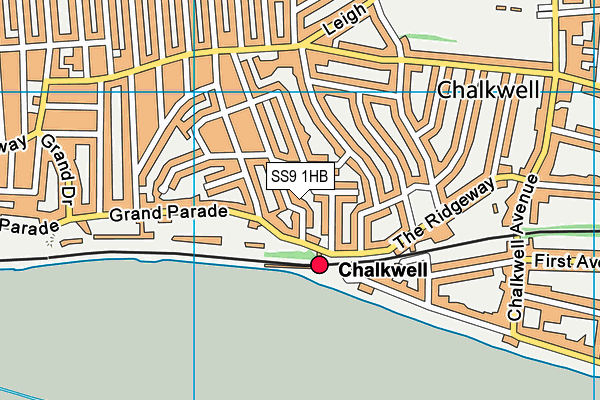 SS9 1HB map - OS VectorMap District (Ordnance Survey)