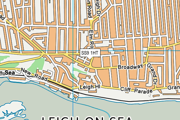 SS9 1HT map - OS VectorMap District (Ordnance Survey)