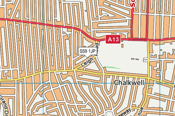 SS9 1JP map - OS VectorMap District (Ordnance Survey)