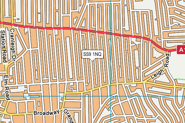 SS9 1NQ map - OS VectorMap District (Ordnance Survey)