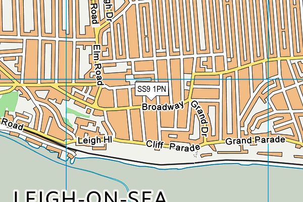 SS9 1PN map - OS VectorMap District (Ordnance Survey)