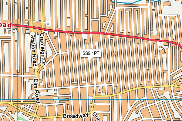 SS9 1PT map - OS VectorMap District (Ordnance Survey)