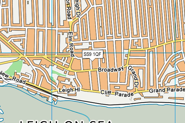 SS9 1QF map - OS VectorMap District (Ordnance Survey)