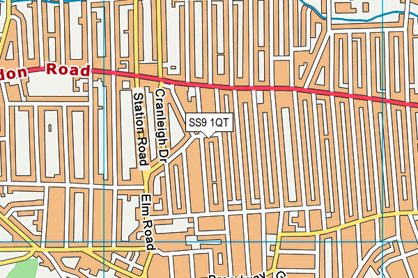 SS9 1QT map - OS VectorMap District (Ordnance Survey)