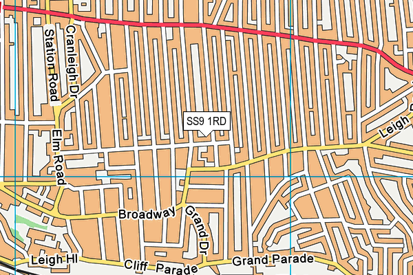SS9 1RD map - OS VectorMap District (Ordnance Survey)