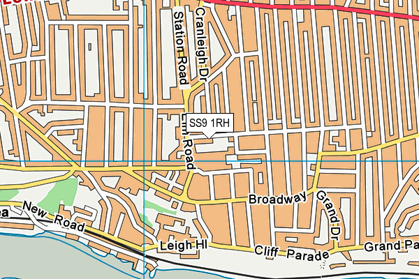 SS9 1RH map - OS VectorMap District (Ordnance Survey)