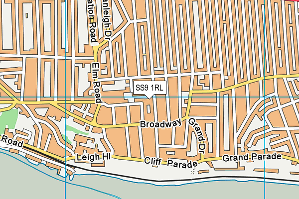 SS9 1RL map - OS VectorMap District (Ordnance Survey)