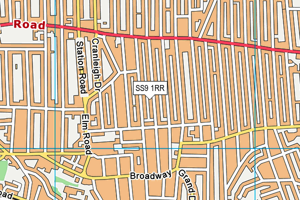 SS9 1RR map - OS VectorMap District (Ordnance Survey)