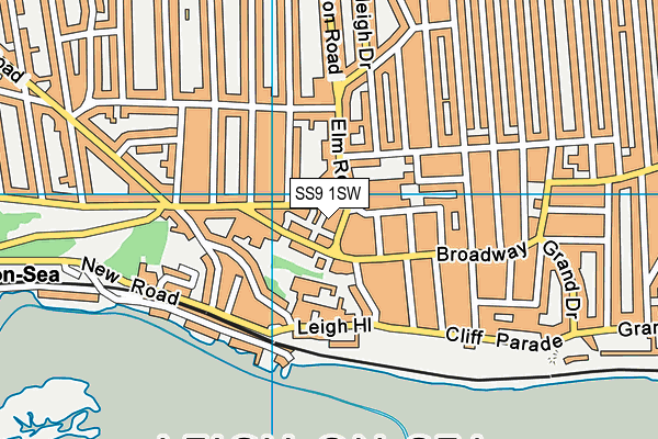 SS9 1SW map - OS VectorMap District (Ordnance Survey)