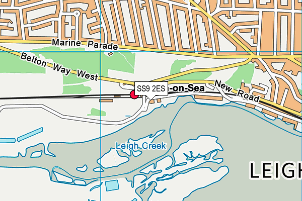 SS9 2ES map - OS VectorMap District (Ordnance Survey)