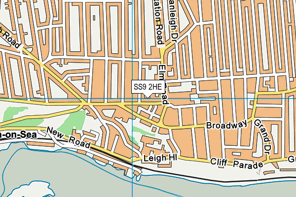 SS9 2HE map - OS VectorMap District (Ordnance Survey)
