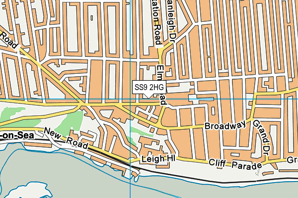 SS9 2HG map - OS VectorMap District (Ordnance Survey)