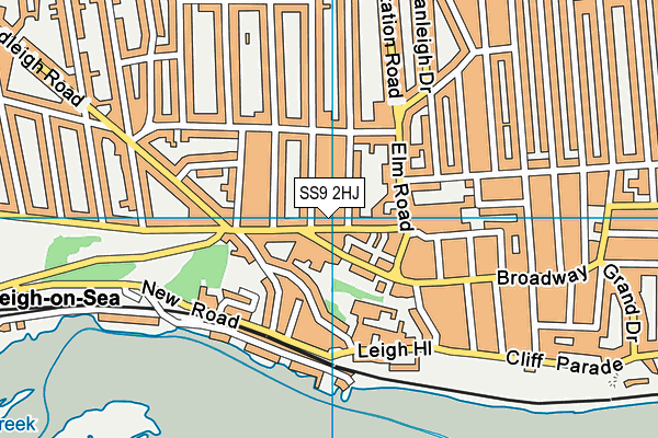 SS9 2HJ map - OS VectorMap District (Ordnance Survey)