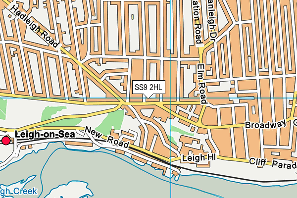 SS9 2HL map - OS VectorMap District (Ordnance Survey)