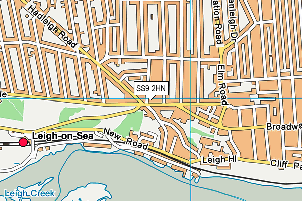 SS9 2HN map - OS VectorMap District (Ordnance Survey)