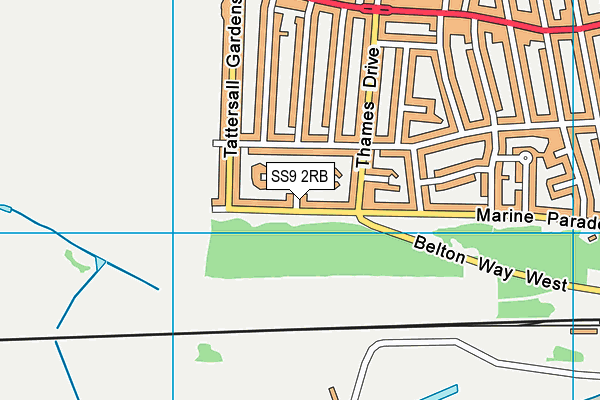 SS9 2RB map - OS VectorMap District (Ordnance Survey)