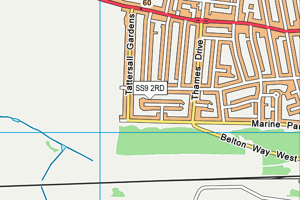 SS9 2RD map - OS VectorMap District (Ordnance Survey)