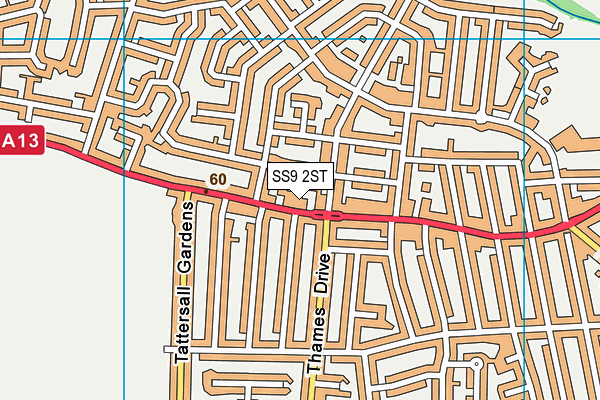 SS9 2ST map - OS VectorMap District (Ordnance Survey)