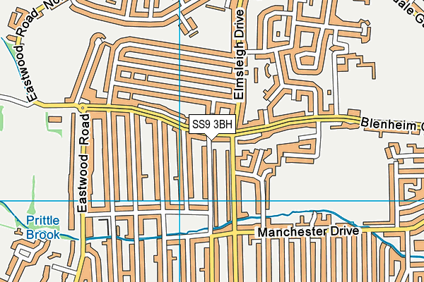 SS9 3BH map - OS VectorMap District (Ordnance Survey)