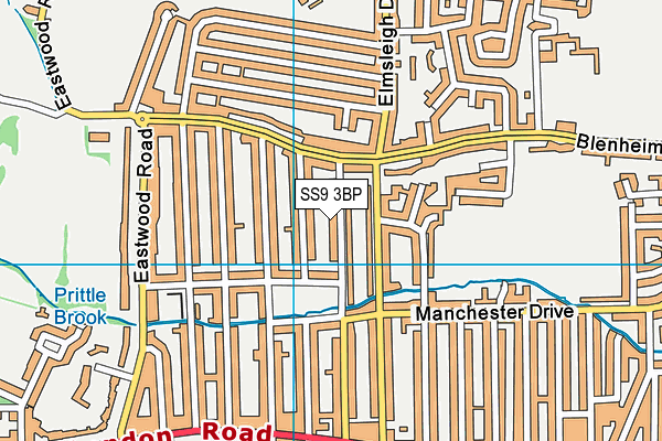 SS9 3BP map - OS VectorMap District (Ordnance Survey)