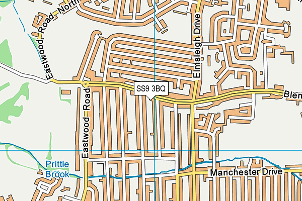 SS9 3BQ map - OS VectorMap District (Ordnance Survey)