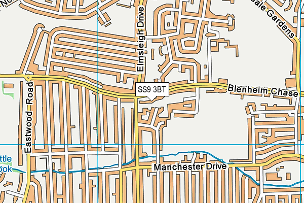 SS9 3BT map - OS VectorMap District (Ordnance Survey)