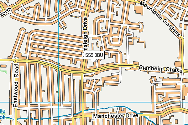 SS9 3BU map - OS VectorMap District (Ordnance Survey)