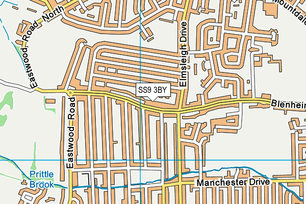 SS9 3BY map - OS VectorMap District (Ordnance Survey)