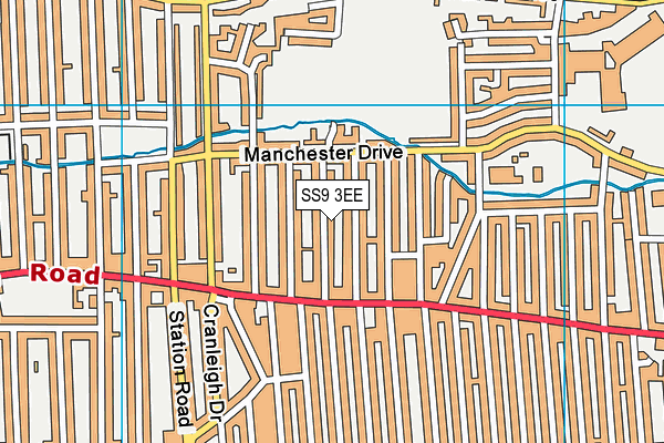 SS9 3EE map - OS VectorMap District (Ordnance Survey)