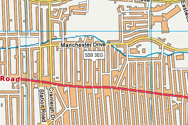 SS9 3EG map - OS VectorMap District (Ordnance Survey)