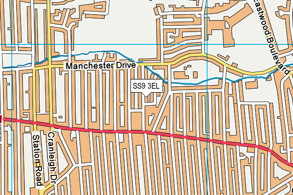 SS9 3EL map - OS VectorMap District (Ordnance Survey)