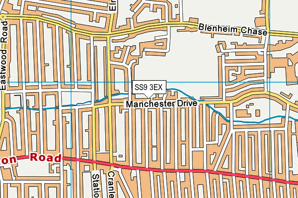 SS9 3EX map - OS VectorMap District (Ordnance Survey)