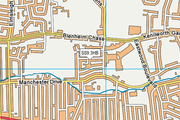SS9 3HB map - OS VectorMap District (Ordnance Survey)